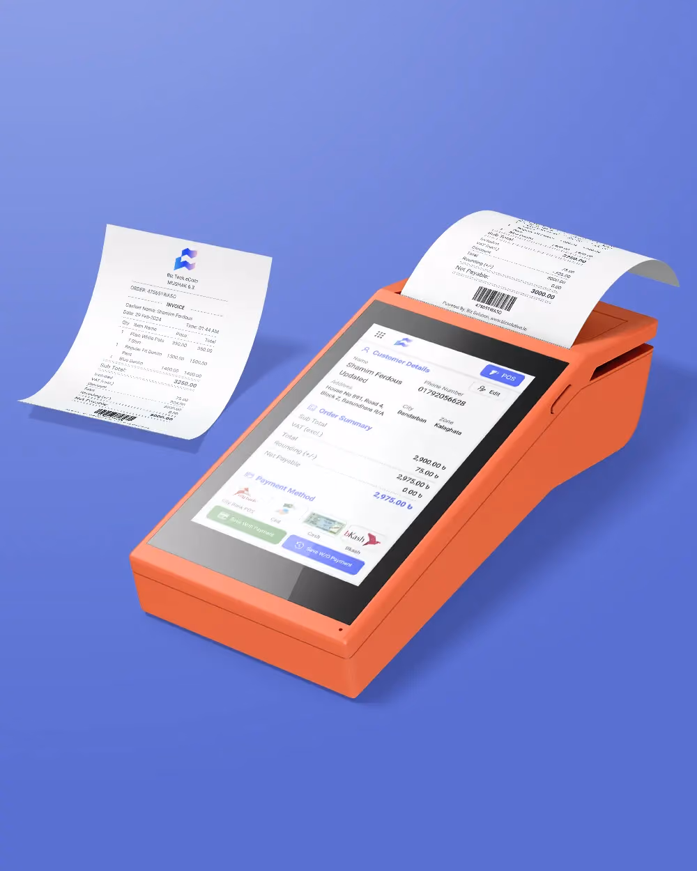 Handheld order terminal, 4:3